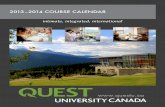 Quest Course Calendar 2013 - 2014