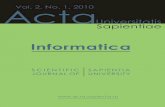 Informatica Vol. 2, No. 1, 2010