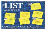 College Football '12: The List Issue, June 26, 2012