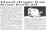 Hard Drugs Fear From Herb Ad