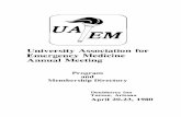 SAEM (UAEM) 1980 Annual Meeting Program