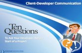 Client Developer Communication - Importance Questions to ask