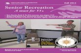 Senior Recreation - Fall 2012 Catalog