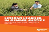 Lessons learned in gender justice (2)