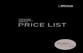 Binova - Pura e Terra 2011, Price list