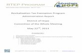 Hope BC Revitalization Tax Exemption Program