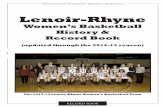 Lenoir-Rhyne Women's Basketball History & Record Book