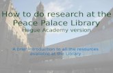 Introduction to the Library (Hague Academy Version)