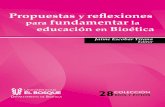 PROPUESTAS Y REFLEXIONES PARA FUNDAMENTAR LA EDUCACIÓN EN BIOÉTICA. volumen 28