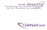 Protocolo de acci³n integral para los abortos no punibles. R.M.3146/12