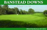 Banstead Downs Golf Club Official Club  Brochure 2011/2012
