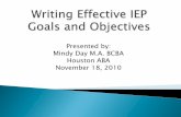 Writing Effective IEP Goals and Objectives