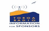 Toroa Radio - Information for sponsors