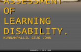 Assessment of learning disability / KUNNAMPALLIL GEJO JOHN