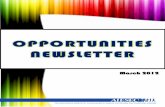Opportunities Newsletter March 2012