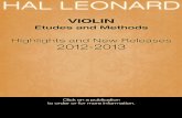 Strings Highlights Brochure - Violin Etudes and Methods