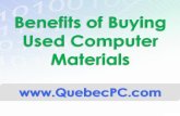 Benefits of Buying Used Computer Materials