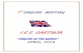 1st English Meeting: English in the World, IES Cartuja