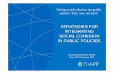Strategies for integrating social cohesion in public policies