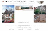 AIA-305 Contractor's Qualification Statement 2nd Quarter 2014
