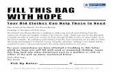 Bags of Hope - neighborhood collection flyer