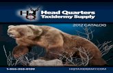 Head Quarters Taxidermy Supply 2012 Catalog