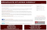Graduate Studies Weekly April 26