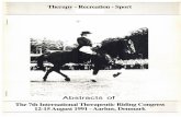 Abstracts of The 7th International Therapeutic Riding Congress 12-15 August 1991 - Aarhus, Denmark