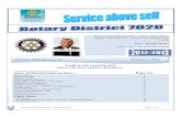 Rotary District 7020 Newsletter for February, 2013