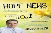 Hope NEWS huhtikuu 2013