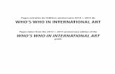 Extrait de l'édition anniversaire 2014>2015 du Who's Who in International Art