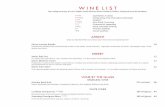 Ginger Wine List