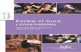 Review of music conservatoires