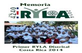 RYLA Distrito 4240 - Costa Rica 2014