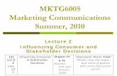 Marketing Communications - Lecture 2