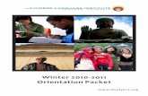 CLI's Winter Orientation Packet