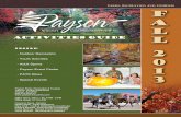 Town of Payson Fall 2013 Activities Guide