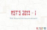 NST's Results 2013.1 (Firs Round)