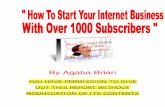 How to start online business with 1000 subscribers
