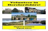 Herefordshire Volunteering Opportunities April 2011