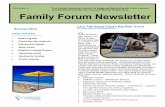 Family Forum Newsletter