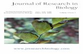 Journal of Research in Biology Volume 4 Issue 3