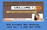 Msn account not working ? 1-888-467-5549