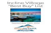 Best Buy List - September 24th, 2014 - Sierra Nevada Properties