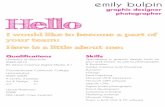 Emily Bulpin CV