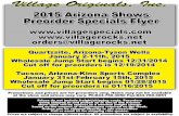 2015 Arizona Preorder Flyer