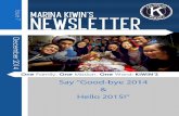 Marina KIWIN'S December 2014-2015 Newsletter