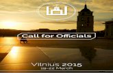 Vilnius 2015 call for officials