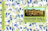 Higham Hall Courses Apr - Sep 2015