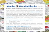 Book newspaper classified ad online Ads2Publish